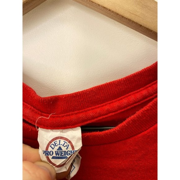 Delta Crew Neck Short Sleeve Tee Shirt Red XL - Picture 4 of 5